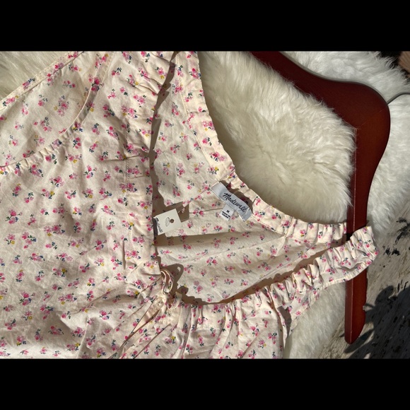 MADEWELL🌸🌸Shirred drawstring tank top various Sz - Picture 8 of 10